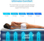 Active Era 20" Twin Air Mattress with Built-in Pump & Raised Pillow - Heavy Duty Puncture Resistant, Waterproof Blow Up Bed (Pack of 2)