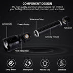 LBE Rechargeable Brightest LED Flashlight, 90,000 High Lumens Super Bright Powerful Flashlight with 5 Modes, IPX7 Waterproof Handheld Large Flash Light for Emergencies Camping