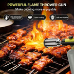 Powerful Propane Torch Gun,Kitchen Cooking Torch With One-Touch Max Fire, Charcoal Lighter with a Safety Lock, Adjustable Blow Torch for Sous Vide, BBQ, Campfire, Fireplace(Tank Not Included)