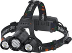 Headlamp Rechargeable 6000 Lumens Super Brightest 4 Modes Head Lamp for Adults Zoom Waterproof Headlight 90°Angle Adjustable Head Lights for Outdoor Camping Hunting Running Hiking(Black)