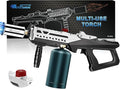 Propane Torch Gun, Powerful Cooking Grill Torch Gun, Adjustable Flamethrower Multi Use Blow Torch for BBQ, Campfire, Charcoal Wood Grills Lighter(Tank Not Included)