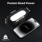 BougeRV Movable Area Light, Rechargeable Camping Lantern, 3200mAh Portable Camping Light, IP65 Waterproof, Camp Lamp for Tent, Power Outages, Emergency, Outdoor(Black)