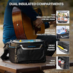 EVERFUN Small Cooler Bag 24 Can Insulated Lunch Box Double Deck Soft Leak-Proof Waterproof Collapsible Ice Chest for Men Women Work Travel Car Trip Picnic Beach
