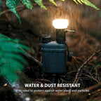 NESTOUT Rugged Outdoor Camping LED Lantern w/ Mini Tripod, Dimmable USB Powered Soft LED Light, IP44 Water Dust Resistant, 10-350 Lumen, Portable Lamp for Power Bank EDC Travel, LAMP-1 (Black)