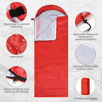 Junkin 12/36 Pcs Camping Sleeping Bag Bulk for Adults Homeless 4 Season Cold Warm Weather Sleeping Bags Waterproof Lightweight with Compression Sack for Hiking Travel Outdoor