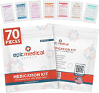 First Aid Kit Medication Refill – 70-Count Unit Dose Packets – Emergency Medicine Kit Pills for 1st Aid Kit Refills, Travel, Office, Dorm, Camping – Assembled in USA (70 Pieces)