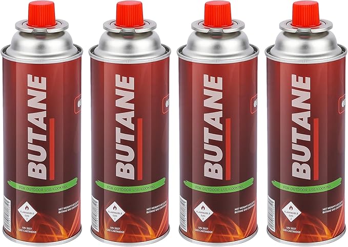 Butane Fuel Canisters for Portable Camping Stoves