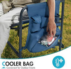 Portal 27" Oversized Director Camping Chair with Cooler, Heavy Duty Folding Chair for Adults Supports 500 LBs, Portable Outdoor Chairs for Outside Sports, Camping, Concert