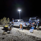 CONPEX 25000lm LED Telescopic Camping Light - Portable Outdoor Telescoping Pole Fishing Night Flood Emergency Backyard Lighting