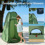 Wolfwise Pop Up Shower Tent, Portable Instant Changing Tent with Ventilation Window & Carry Bag, Privacy Bathroom Toilet for Beach, Camping & Outdoor, Width 40 ", Height 75 ", Green
