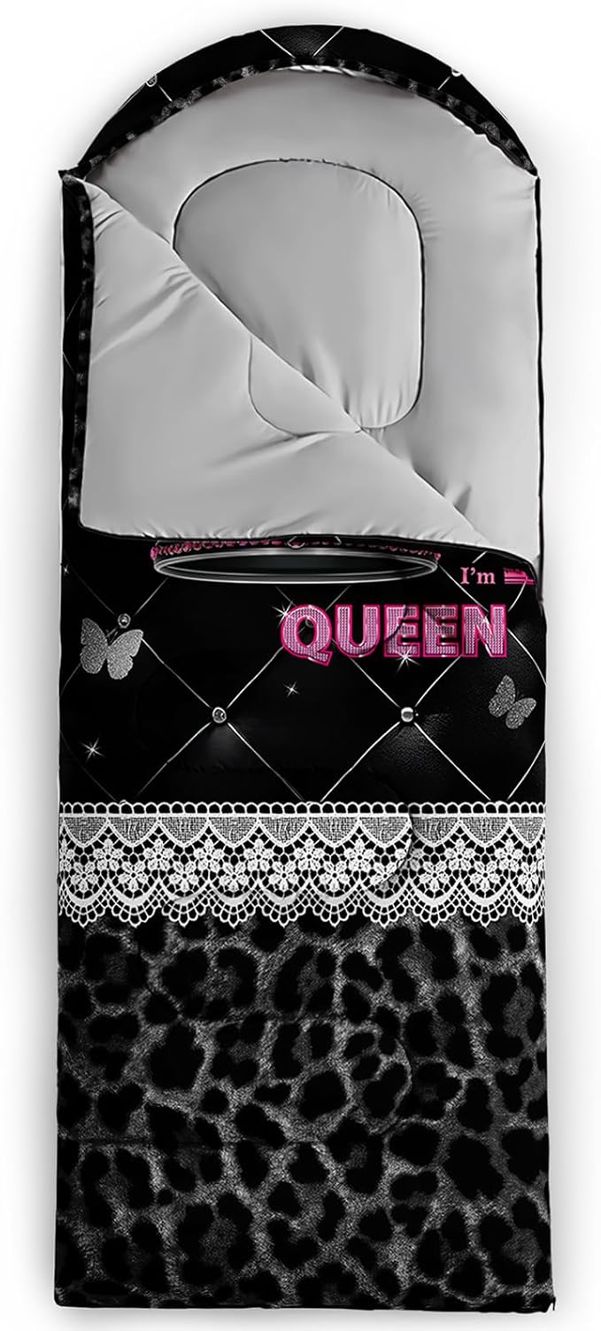 QOOMO Camping Sleeping Bags,3 Season Warm & Cool Weather,Lightweight,Waterproof Sleeping Bags for Adults & Kids,Traveling,and Outdoors,Camping Gear Equipment