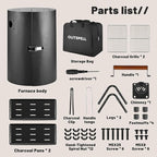 Portable Charcoal Grill Outdoor Stove: BBQ Easy to take Two Side Carbon Griller