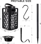 Outdoor Bluetooth Speakers, Led Flame Torch Lantern, Waterproof Wireless Speaker with Wall Mount/Stake/Hook, Camping Patio Accessories, 10W Stereo Sound, BT5.0, Cool Gadgets for Porch Garden Party