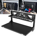 MusixiA Foldable Tailgate Table for Jeep Wrangler JL & JLU Wrangler JK & JKU(2007-2025) - Double-Layer Storage Cargo Shelf with Molle Panel, Aluminum Alloy