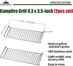 CAMPINGMOON 304 Stainless Steel Cooking Grates for Camping Stove Grill Campfire Open Fire MTG-G,MTG-2G,MTG-JS,MTG-JL