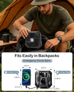 Odoland Portable Camping Fan with LED Lantern, 40H Rechargeable Battery Operated Quiet Tent Fan with Hanging Hook for RV Car Beach Outdoor Hurricane Emergency Outages