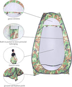 Changing Room Dressing Tent, Portable Pop Up Toilet Shower Tent, Camping Shelter Tent, Pop Up Privacy Tent, with Carry Bag, for Outdoor, Camping, Beach, Hiking, Fishing