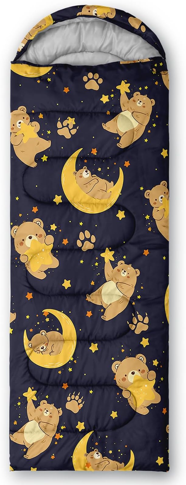 AILONEN Kawaii Panda Sleeping Bags,Lightweight & Waterproof,3 Season Warm & Cool Weather,Dreamy Purple Flower Animal Themed Sleeping Bags for Boys,Girls,Kids,Adults Travelling,Outdoors