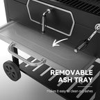 Royal Gourmet CD2030AN 30-Inch Charcoal Grill, Deluxe BBQ Smoker Picnic Camping Patio Backyard Cooking, Black, Large