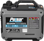 Pulsar 2,400W Portable Gas-Powered Quiet Inverter Generator With USB Outlet & Parallel Capability, GD240N