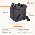 Camping Water Jug, 2.6 Gallon, BPA Free, Leak-Proof, Rectangular, Portable, Reusable, For Camping, Hiking, BBQ, Picnic, Emergency