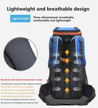 Bseash 60L Hiking Camping Backpack with Rain Cover, Waterproof Large Capacity Outdoor Sport Travel Daypack Climbing Touring (Black)