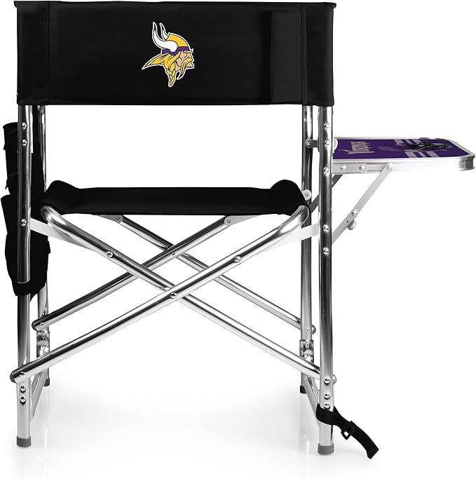 Picnic TIME NFL Unisex-Adult NFL Sports Chair with Side Table, Beach Chair, Camp Chair for Adults