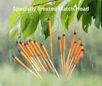 Emergency Fire Starter | Windproof & Waterproof Storm Matches with Waterproof Case & Wax Rope | Survival Gear for Camping, Hiking, Bushcraft, Outdoor Survival