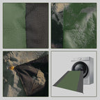 Waterproof Camping Tarp Lightweight Multifunctional Tent Footprint for Camping, Hiking Backpacking, Compact Tent Tarp Ground Sheet Mat for Ground or Under Tent（78.7" x 82.7" | Dark Green）