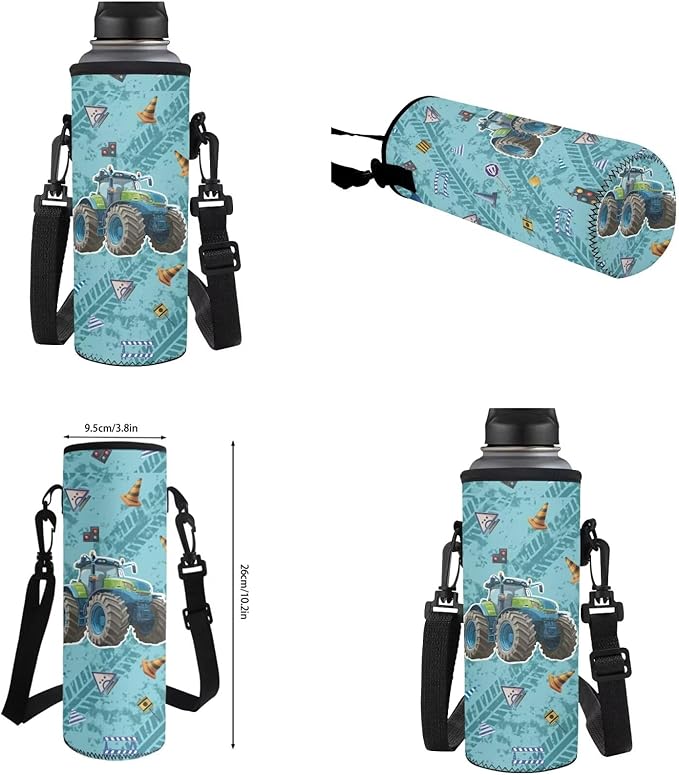 Tractor Backpack and Lunch Box Set Elementary School Backpack for Boys Cool Teen Daycare Schoolbag Rucksack Laptop Bags