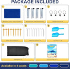 Beach Tent Sun Shelter UPF 50+,10x10 FT Beach Canopy Tent Sun Shade,Pop Up Beach Canopy with 8 Sandbags,Outdoor Beach Shade for Camping Trips, Fishing, Backyard Fun Picnics (Navy Blue)