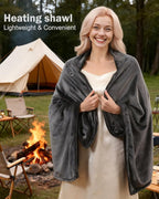 Heated Sleeping Bag Liner for Camping - Heated Blanket for Camping Portable Heating Sleeping Bag Pad 3 Adjustable Temperature Levels with 9 Heating Zones for Cold Weather Backpacking or Hiking