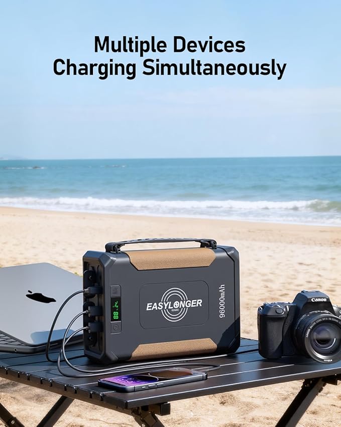 EASYLONGER CPAP Battery Backup ES960 PRO, 297.6Wh CPAP Battery Backup Power Supply for AirSense 11, AirCurve 11, AirMini, DreamStation 2, Luna TravelPAP. CPAP Power for Camping, Emergency, Outdoor