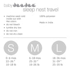 Baby Deedee Sleep Nest Travel Quilted Baby Sleeping Bag Sack with Sleeves, Gray Skies, Medium (6-18 Months)