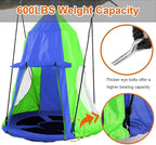 Hanging Tree Swing Tent Waterproof Backyard Hammock Chair Max Capacity 600lbs Detachable Play Tent Swing Play House Castle Nest Pod Indoor Outdoor Bedroom Ceiling Hanging Tent Camping Tree House