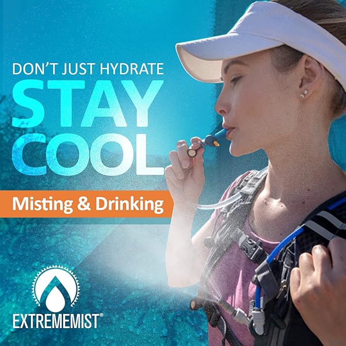 Misting & Hydration Backpack – Built in Mister & Drinking Back Pack | 2L Reservoir | Keep Cool & Hydrated for Hiking, Walking, Cycling, Running, Climbing, & Biking - Cools The air up to 30°F (L-4XL)
