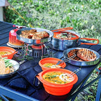 Camping Cookware Outdoor Pot Set Portable Camping Cooker Stainless Steel Picnic Tableware Outdoor Picnic