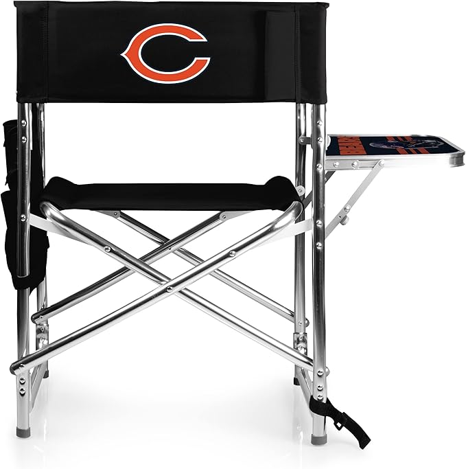 Picnic TIME NFL Unisex-Adult NFL Sports Chair with Side Table, Beach Chair, Camp Chair for Adults
