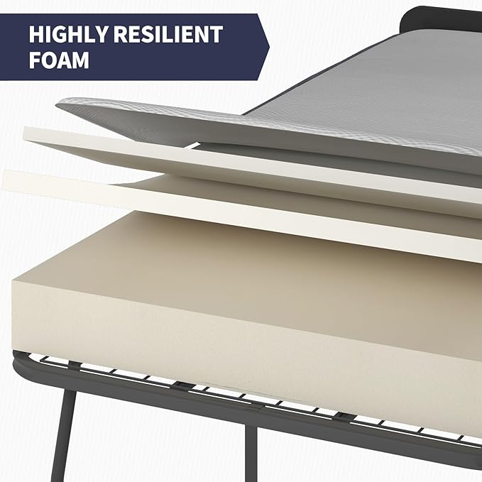 Folding Bed with Memory Sponge Mattress, 75 x 46 Rollaway Bed for Adult, Comfortable Fold Up Portable Sleeping Guest Cot Beds, Perfect for Camping, Travel, Nursing in Hospital - Upgraded