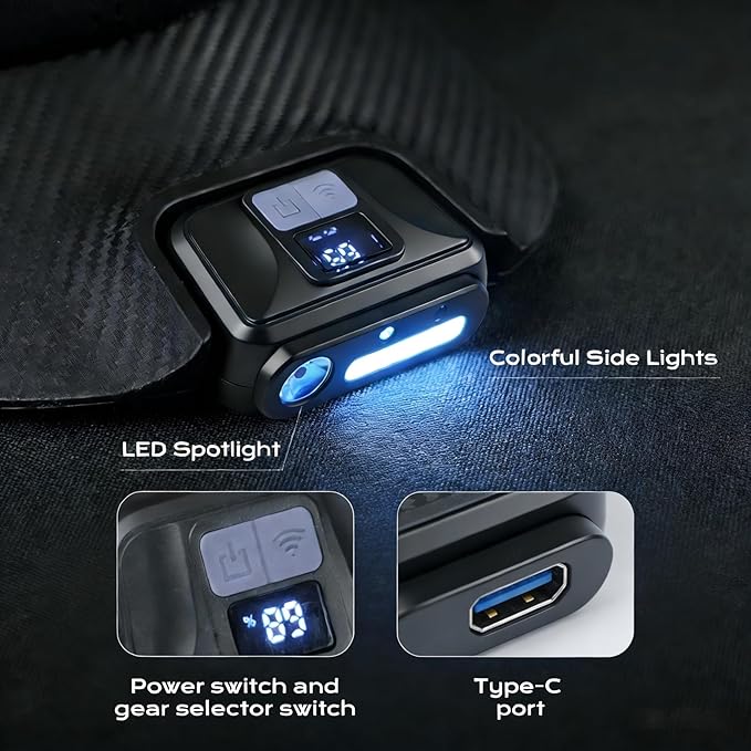 Clip On Light for Baseball Cap, Super Bright Rechargeable LED Headlamp Hat, 180° Adjustable Hands-Free Light, Waterproof Design for Running, Camping, Fishing, Hunting, Cycling