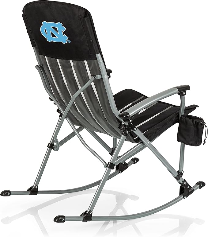 Picnic TIME NCAA Unisex-Adult NCAA Outdoor Rocking Camp Chair, XL Heavy Duty Camping Chair for Adults