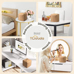 Tissue Box Cover, Tclouda, Modern PU Leather Square Tissue Box Holder for Creative Decorative, Ideal for Bathrooms/Office/Car/Nightstand/Outdoor Tent/Dining Table, 5"X5"X5", Single Claybank