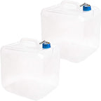 Cedilis 2 Pack 5.3 Gallon Collapsible Water Container with Spigot, Food Safe Water Storage Jug, BPA-Free Camping Water Storage Jug Canteen for Outdoor Hiking and Emergency, Portable, Foldable | 2 Pack, with Spigot, Food Safe, BPA-Free, Canteen