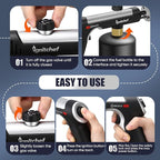 Propane Torch Gun with One-Touch Max Fire, Kitchen Blow Torch with a Safety Lock for Sous Vide Searing Steak, Grill, Charcoal Starter, Campfire(Propane Tank Not Included)