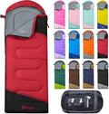 PTEROMY Sleeping Bags for Adults, Lightweight and Machine Washable, Water Resistant Backpacking Camping Sleeping Bag for Warm Cold Weather, Camping Essentials for Hiking Travel
