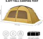 Naturehike Dune Hot Tent with Stove Jack,Double Layer 4 Season Tent,Waterproof 2-4 Person Tents for Camping