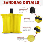 ABCCANOPY Canopy Weights 120 LBS Tent Sand Bags,4-Pack Yellow (Without Sand)