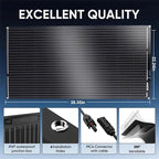 100W Flexible Solar Panel Kit for RV Boat, 12V Monocrystalline Ultra-Flexible Bendable Mono Off-Grid Charger with 30A Charge Controlle for 12-24V Battery Charging Car Battery Camper RV Yacht Boat