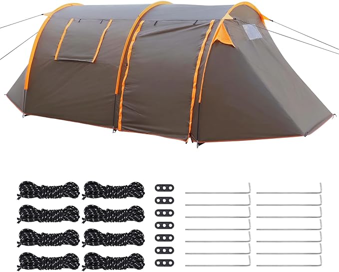 generic Oxford 2-Person Backpacking Tent Windproof Lightweight Tent Rainproof Waterproof Tent for Camping Hiking Cycling