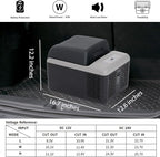 Alpicool C12PT Portable Car Freezer Cooler, 12 Volt Car Refrigerator, 12 Quart Fast Cooling, with 12/24V DC and 100-240V AC for Outdoor, Camping, RV, Truck (Black&Grey)